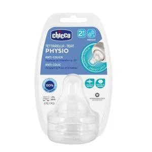 Chicco Tetina Physio de Silicone Fluxo Regulável 2M+ X2
