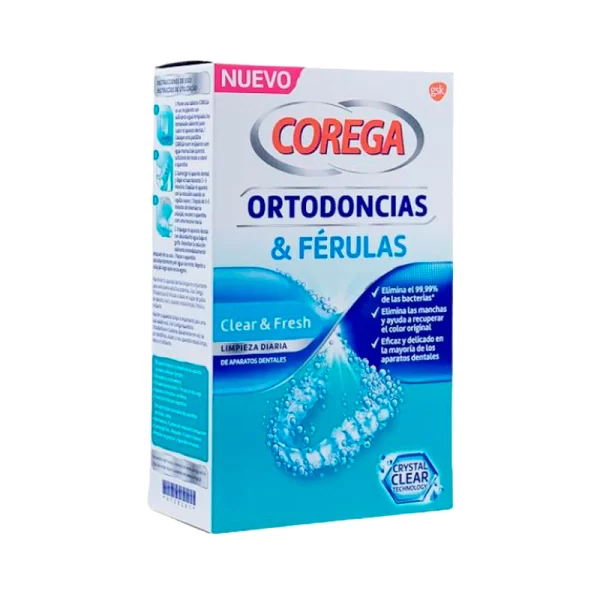 Corega Limpeza Aparelhos Ortodônticos/Goteiras 36 Pastilhas