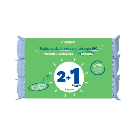 Mustela Bebé Promo Lyocell Bio 3X60 Wipe - Oferta de 1 Pack
