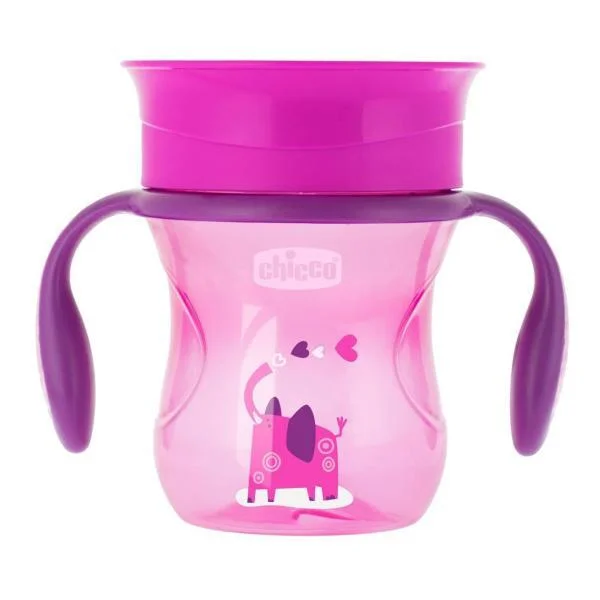 Chicco Copo de Refeição 360º Rosa 12M+