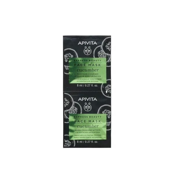 Apivita Express Beauty Máscara Hidratante Intensiva Pepino 8ml X2