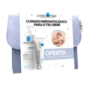 La Roche-Posay - Pack Bebé com muda fraldas + Lipikar Baume AP+M  e Cicaplast B5