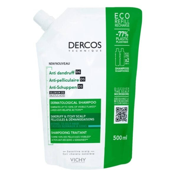 Dercos Shampoo Anticaspa Oleosa Recarga 500ml