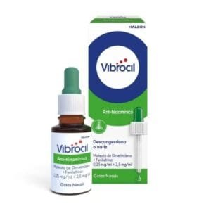 Vibrocil , 0,25 mg/ml + 2,5 mg/ml Vial 15 ml Gotas nasales