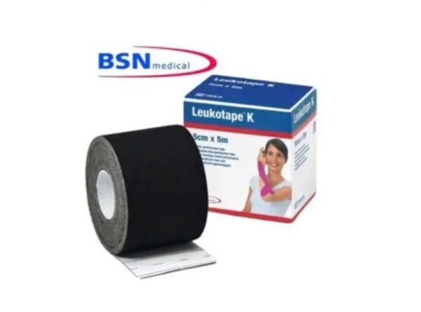 Leukotape K Venda Elástica Adhesiva, Caja 1Unidad(es) Negro 5cm x 5cm